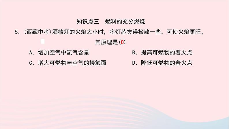 化学人教版九年级上册同步教学课件第7单元 燃料及其利用 课题2 燃料的合理利用与开发 第1课时 燃料的利用07