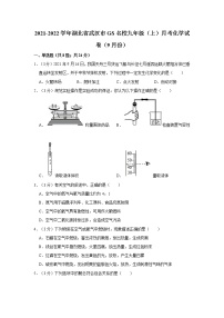 2021-2022学年湖北省武汉市gs名校九年级（上）月考化学试卷（9月份）