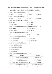 2021-2022学年湖北省武汉市青山区九年级（上）期中化学试卷