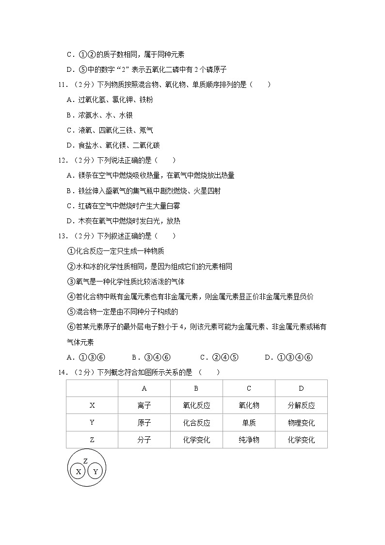 2021-2022学年湖北省武汉市江汉区九年级（上）期中化学试卷03