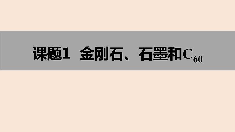 人教版初中化学 九年级 上册 第六单元 课题1  金刚石、石墨和C60课件01