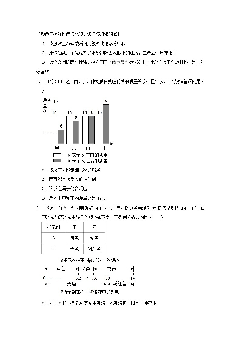 2020年湖北省武汉市部分学校中考化学四调试卷（四）(1)第2页