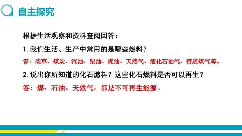 鲁教版初中化学九上 第六单元 第二节 化石燃料的利用课件第3页