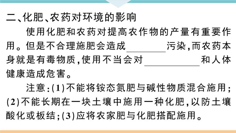 初三人教版九年级化学下册安徽习题讲评课件同步练习4十一单元盐化肥5课题2化学肥料第5页