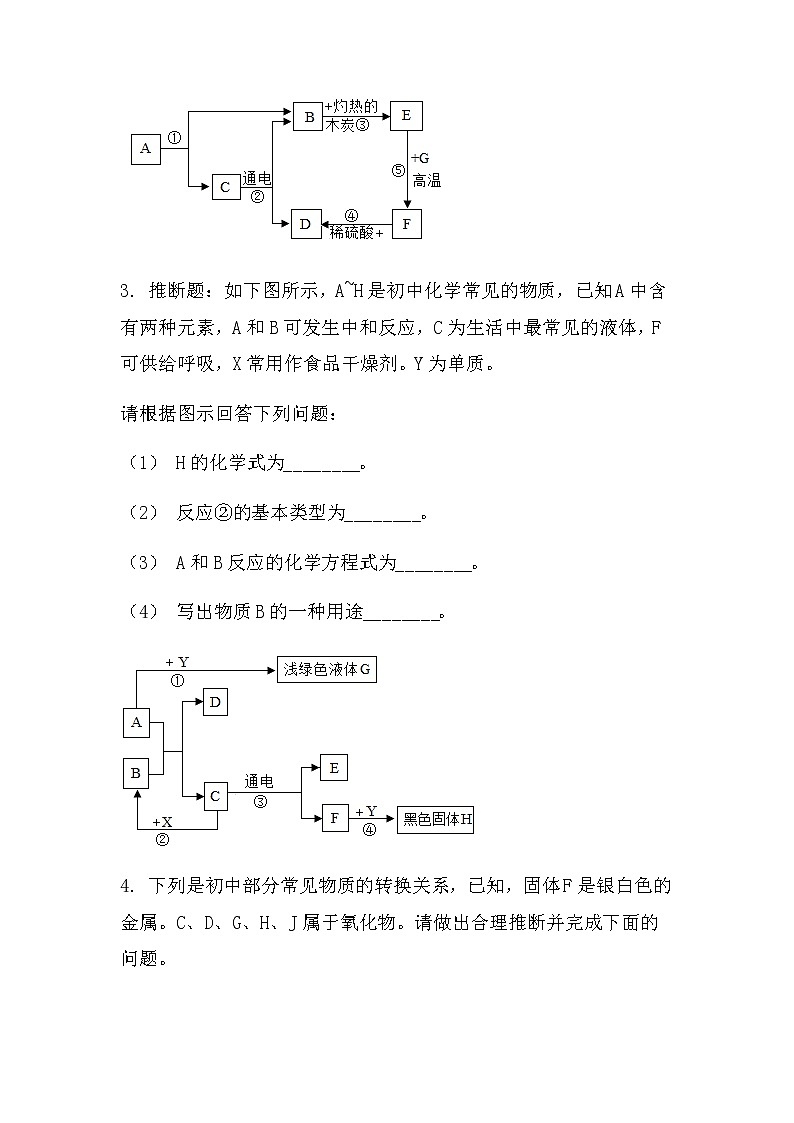 最新2022中考化学总复习专题突破：推断题集训（无答案）第2页