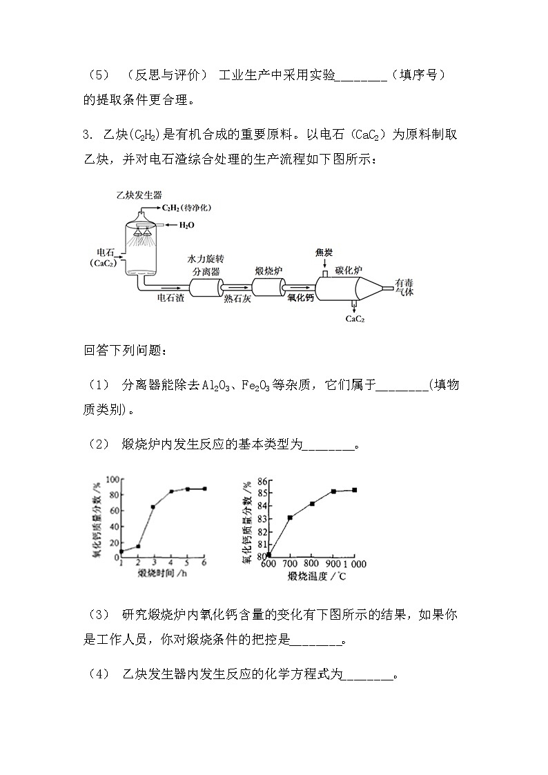2022中考化学总复习专题突破：实验探究题（生产流程）（无答案）第3页
