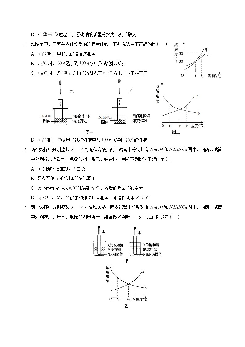 9.3.1 溶液的浓度（1）【课后作业】-【优课堂】2022-2023学年九年级化学下册同步备课系列（人教版）（原卷版）第3页