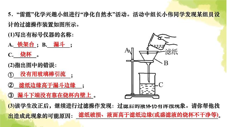 人教版九年级化学上册课题2水的净化课件第5页