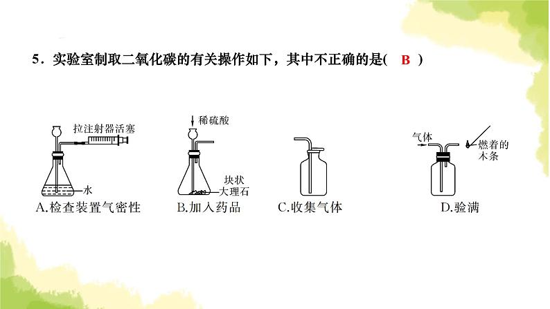 人教版九年级化学上册课题2二氧化碳制取的研究课件06