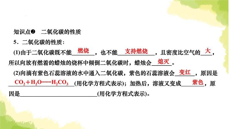 人教版九年级化学上册实验活动2二氧化碳的实验室制取与性质课件06