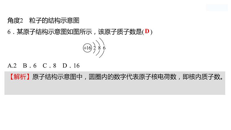 微专题一　分子、原子、离子和元素 课件  2022-2023 鲁教版 化学 八年级06