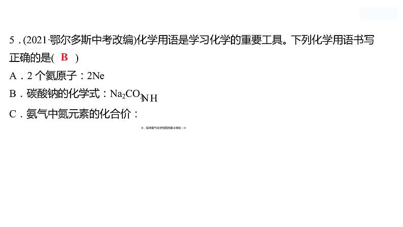 微专题二　化学用语 课件  2022-2023 鲁教版 化学 八年级08