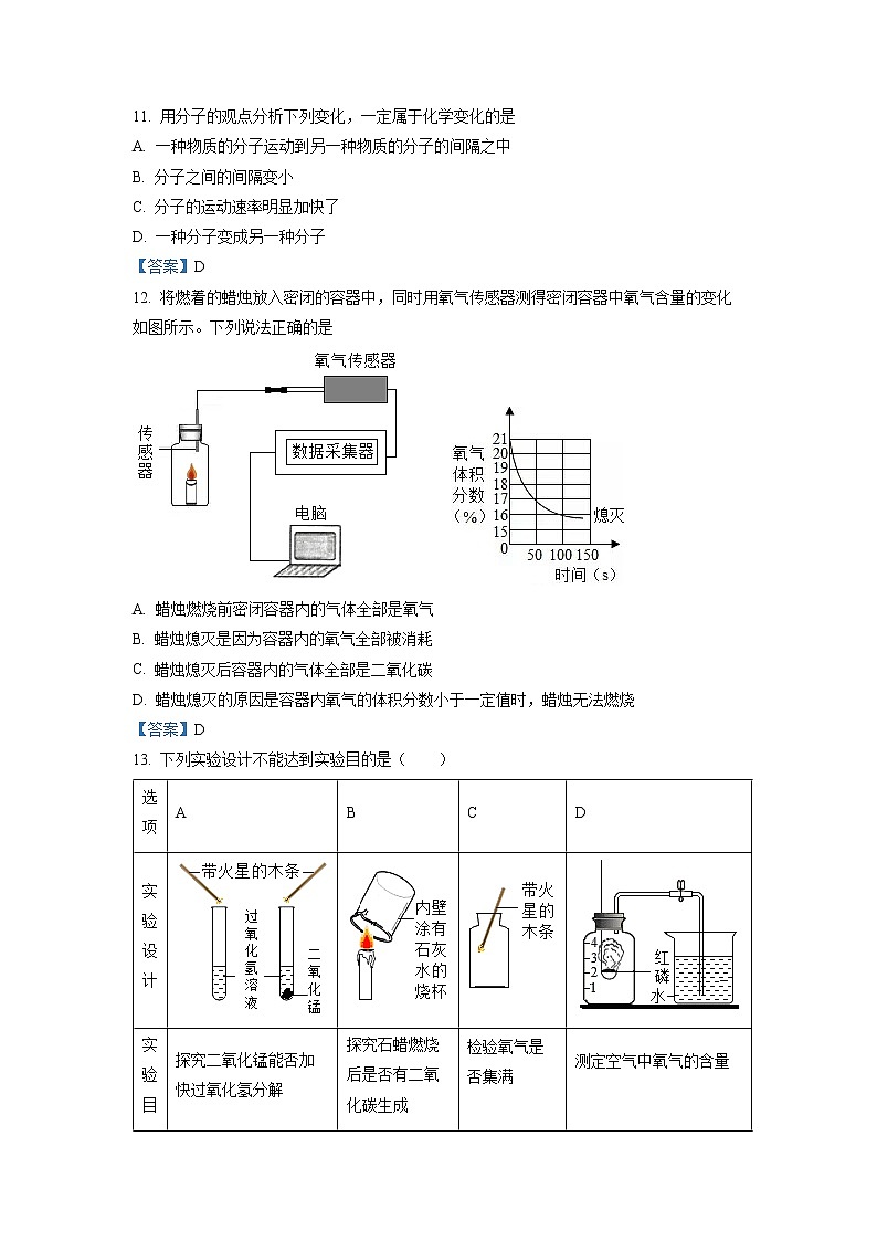 精品解析：河南省郑州市中原区锦江中学2022-2023学年九年级上学期第一次月考化学试题（解析版）第3页