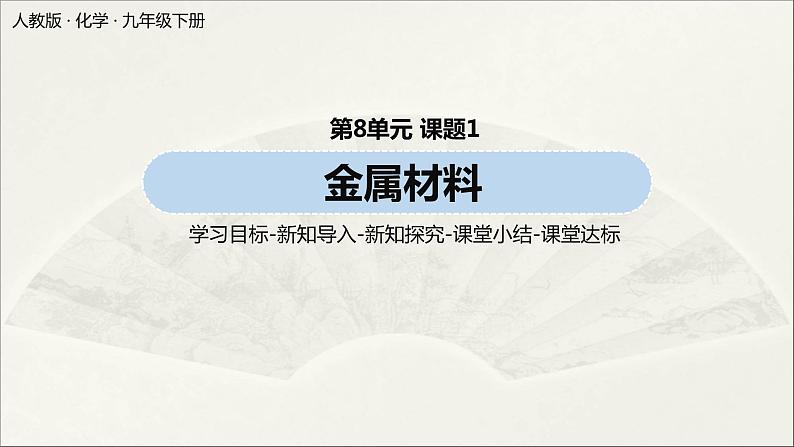 人教版初中化学九年级下册  第8单元 课题1 金属材料课件01