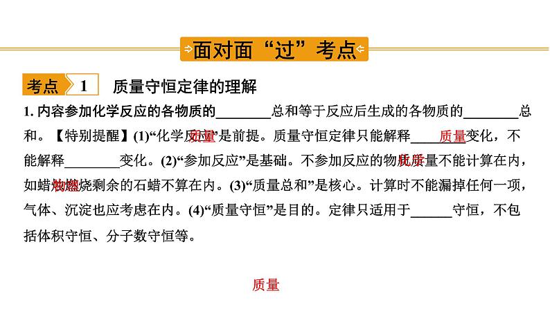 2023年中考化学复习课件-- 第五单元课题1质量守恒定律02