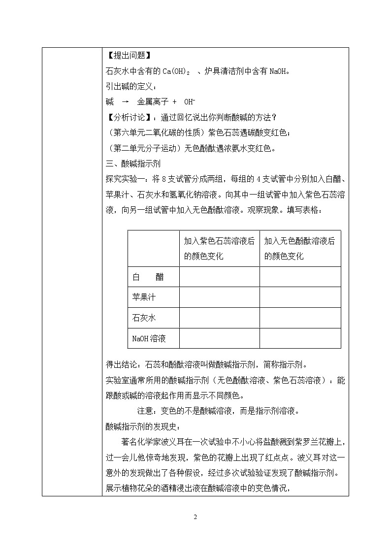 课题1《常见的酸和碱第1课时》课件PPT+教学设计+同步练习02