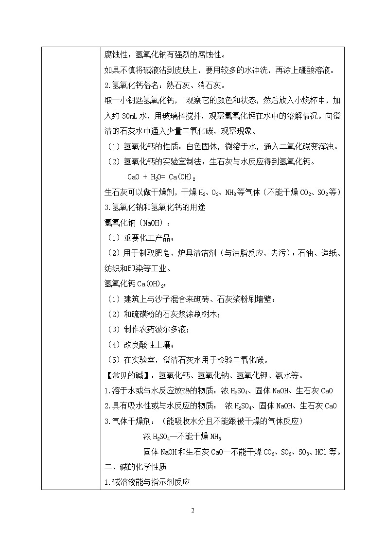 课题1《常见的酸和碱第2课时》课件PPT+教学设计+同步练习02