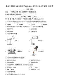 泰州市姜堰区实验初级中学2022-2023学年九年级上学期第一次月考化学试题（含解析）