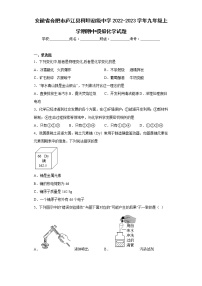 安徽省合肥市庐江县柯坦初级中学2022-2023学年九年级上学期期中模拟化学试题(含答案)