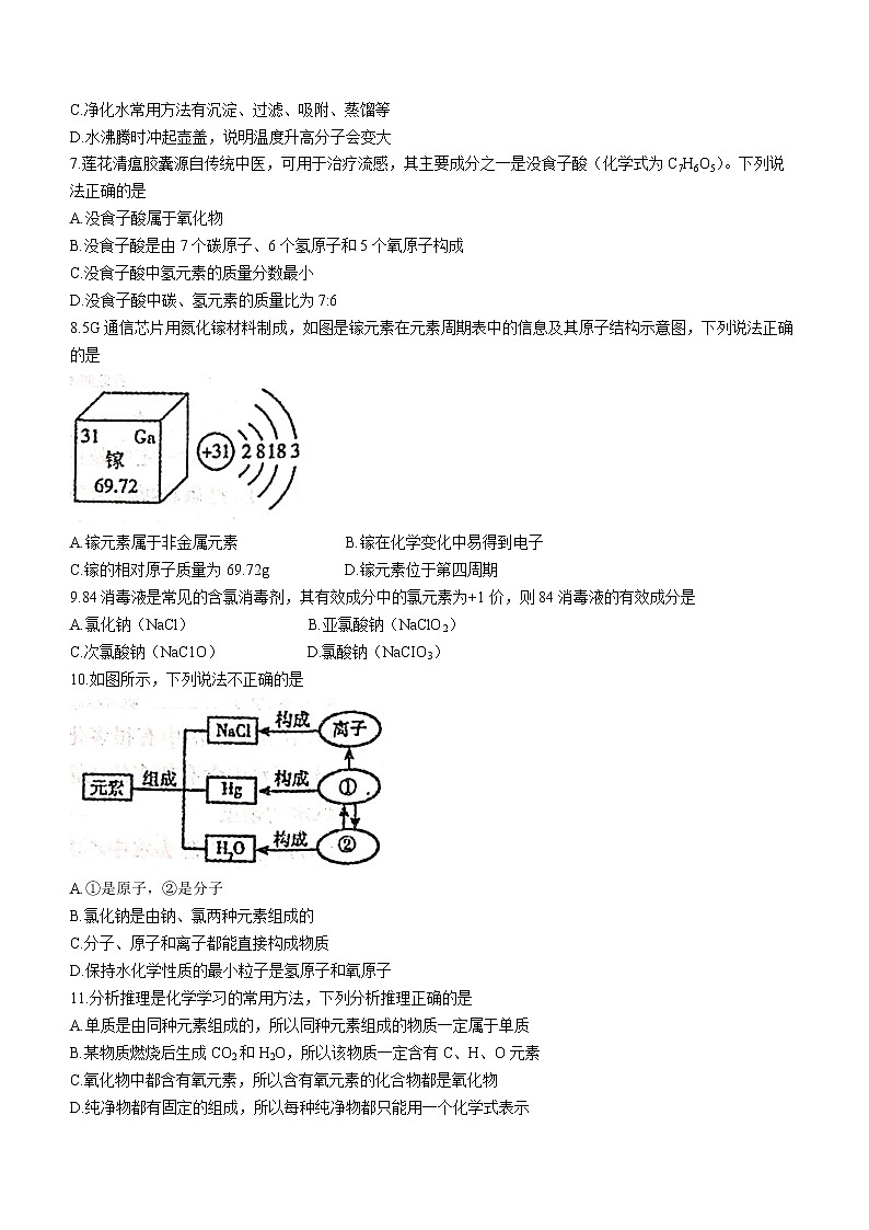 河南省南阳市邓州市2022-2023学年九年级上学期期中化学试题(含答案)第2页