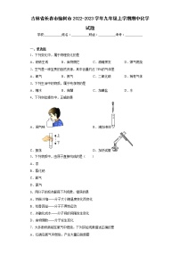 吉林省长春市榆树市2022-2023学年九年级上学期期中化学试题-(含答案)