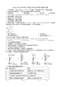 安徽省安庆市岳西县白帽中学2022_2023学年九年级上学期化学期中模拟试题(含答案)