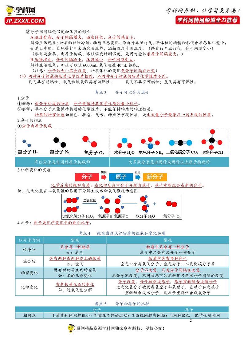 【必背知识清单】人教版化学九年级全册 第3单元 物质构成的奥秘  同步必背单元知识02
