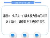 人教版九年级化学第一单元走进化学世界课题2　化学是一门以实验为基础的科学第1课时　对蜡烛及其燃烧的探究习题课件