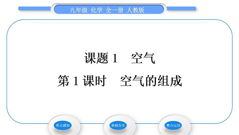 人教版九年级化学第二单元我们周围的空气课题1空气第1课时　空气的组成习题课件02