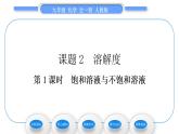 人教版九年级化学第九单元溶液课题2溶解度第1课时饱和溶液与不饱和溶液习题课件
