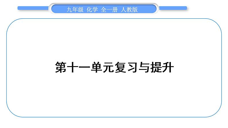 人教版九年级化学第十一单元盐　化肥第十一单元复习与提升习题课件第1页