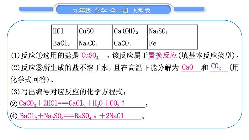 人教版九年级化学第十一单元盐　化肥第十一单元复习与提升习题课件第8页