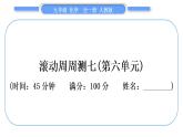 人教版九年级化学单元周周测七(第六单元)习题课件