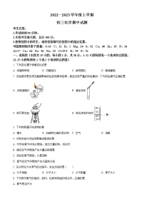 黑龙江省齐齐哈尔市龙江县育英学校2022-2023学年九年级上学期期中化学试题(含答案)