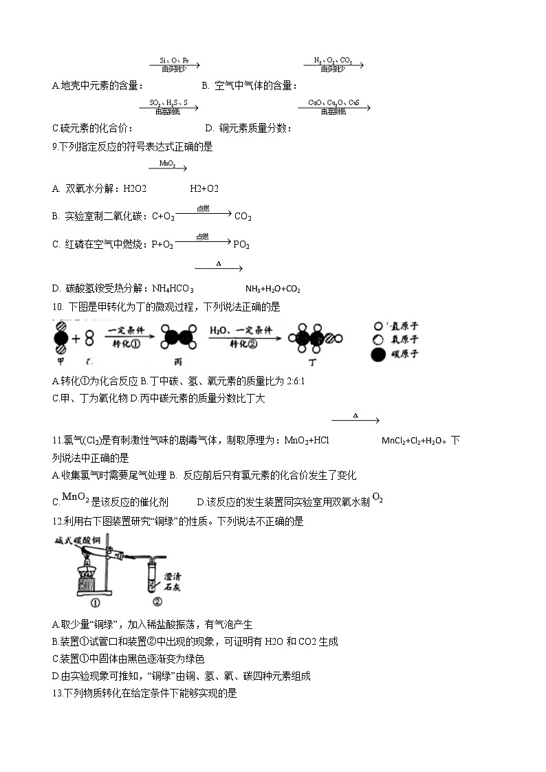 镇江市句容市2022-2023学年九年级上学期期中考试化学试题（无答案）第2页