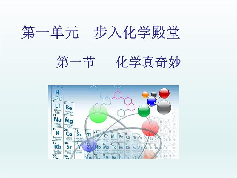 2022九年级化学上册第一单元步入化学殿堂第一节化学真奇妙课件（鲁教版）01