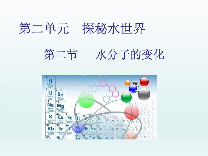 2022九年级化学上册第二单元探秘水世界第二节水分子的变化课件（鲁教版）01