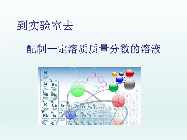 2022九年级化学上册第三单元溶液到实验室去：配制一定溶质质量分数的溶液课件（鲁教版）第1页