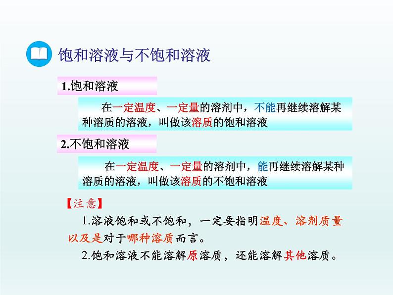 2022九年级化学上册第三单元溶液第一节溶液的形成第2课时饱和溶液与不饱和溶液课件（鲁教版）04