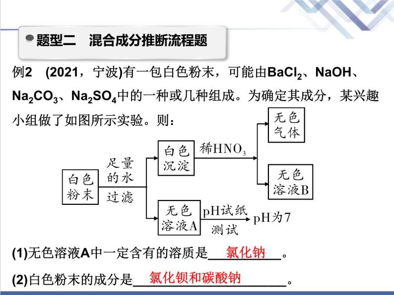 中考化学复习微专题14酸碱盐__流程问题精讲课件08