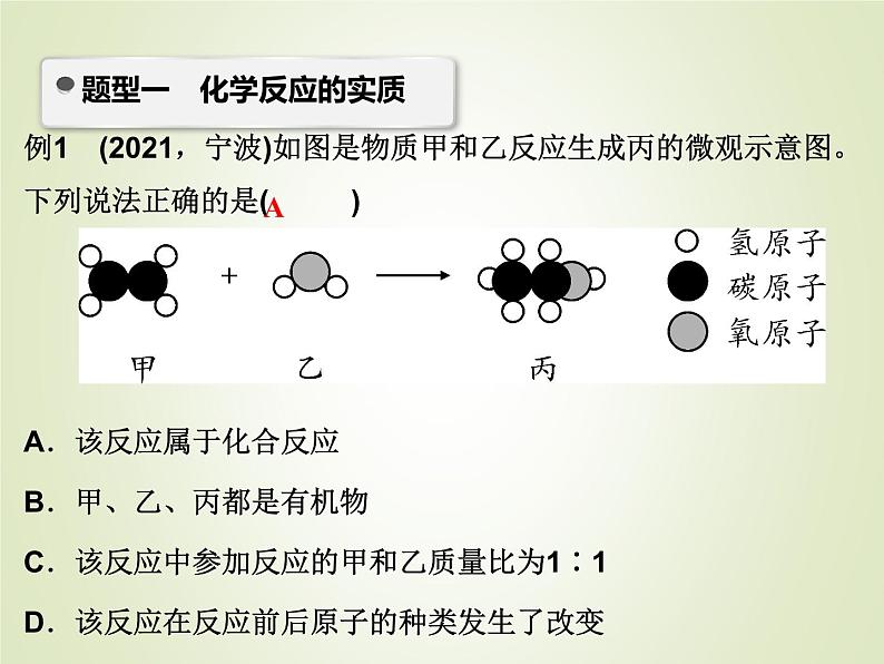 中考化学复习微专题16基本反应类型的判断精讲课件02