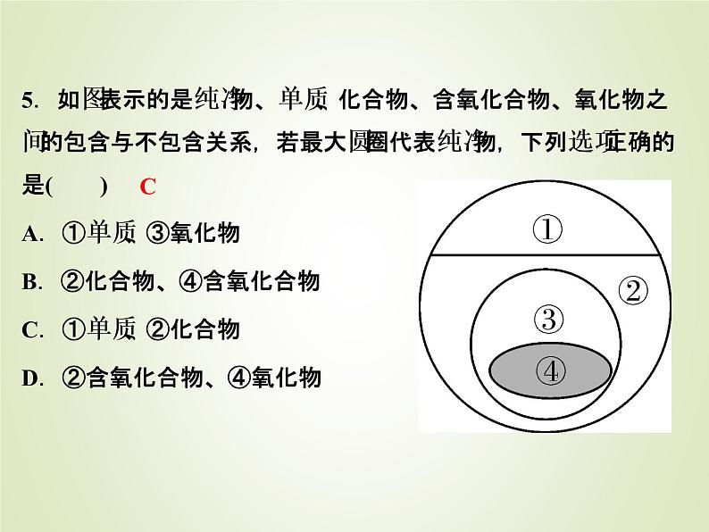 中考化学复习第4讲物质的分类和有机物精练课件第6页