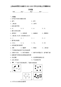 上海市奉贤区六校联考2022-2023学年九年级上学期期中化学试题(含答案)