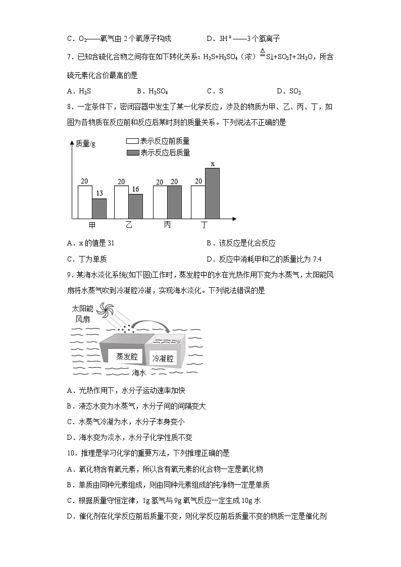 湖北省黄石市四区2022-2023学年九年级上学期期中联考化学试题(含答案)02