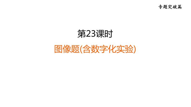 中考化学复习第23课时图像题(含数字化实验)课堂教学课件第1页