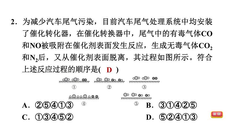 中考化学复习难点加强练四微观反应示意图课件05