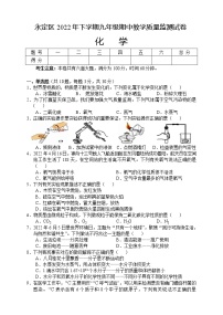 湖南省张家界市永定区2022-2023学年九年级上学期期中教学质量监测化学试题（含答案）