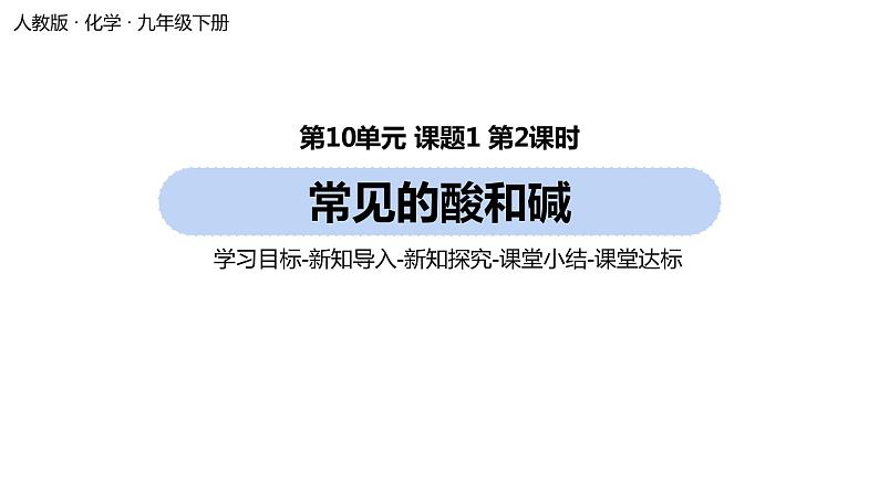 人教版化学九年级下册第10单元 课题1 常见的酸和碱（第二课时）课件+素材01