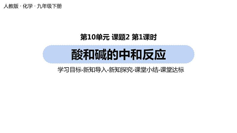人教版化学九年级下册第10单元 课题2 酸和碱的中和反应（第一课时）课件+素材01