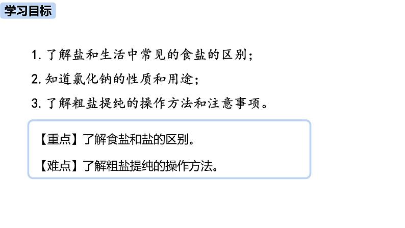 人教版化学九年级下册第11单元 课题1 生活中常见的盐（第一课时）课件+素材02